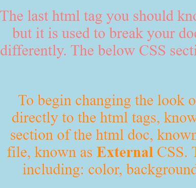the browser outputs